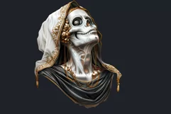 La Llorona Day of the Dead, la catrina Sugar Skull Clipart Product Image 2