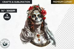 La Llorona Day of the Dead, la catrina Sugar Skull Clipart Product Image 1