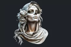 La Llorona Day of the Dead, la catrina Sugar Skull Clipart Product Image 2