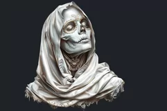 La Llorona Day of the Dead, la catrina Sugar Skull Clipart Product Image 2