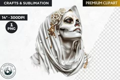 La Llorona Day of the Dead, la catrina Sugar Skull Clipart Product Image 1