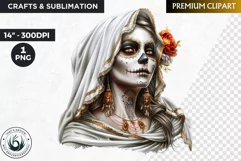 La Llorona Day of the Dead, la catrina Sugar Skull Clipart Product Image 1