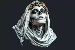 La Llorona Day of the Dead, la catrina Sugar Skull Clipart Product Image 2