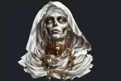 La Llorona Day of the Dead, la catrina Sugar Skull Clipart Product Image 2