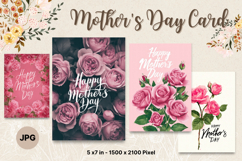 Mother&#039;s Day Card Happy MOM flower Printable Gift Card_21 Product Image 1