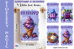Blueberry Kitchen Towels Designs, Baking Lover Sublimation Product Image 1