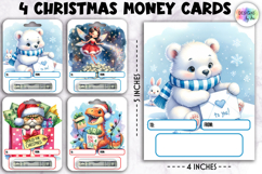 Christmas Money Cards, Printable Gift Card Holders Product Image 1