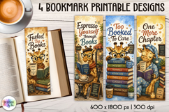Coffee Lover Giraffe Bookmarks, Cozy Reading Quotes Product Image 1