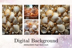 3D Sea Shellfish Beach Starfish Background Product Image 1