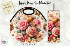 Vintage Floral Lunch Bag Design | Baroque Flowers Lunch Bag Product Image 1