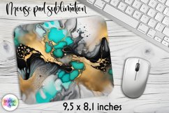 Abstract Fluid Art Mouse Pad, Marble Texture Mouse Pad Print Product Image 1