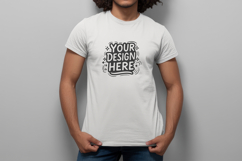 Men Classic T-Shirt Mockup PSD JPG Product Image 1