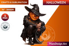 Pumpkin head clipart,halloween clipart, Jack O lantern PNG Product Image 1
