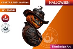 Pumpkin head clipart,halloween clipart, Jack O lantern PNG Product Image 1