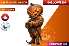 Pumpkin head clipart,halloween clipart, Jack O lantern PNG Product Image 1
