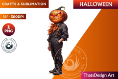 Pumpkin head clipart,halloween clipart, Jack O lantern PNG Product Image 1