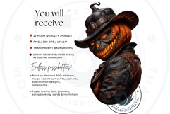 Pumpkin head clipart Set,halloween clipart, Jack O lantern Product Image 2
