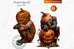 Pumpkin head clipart Set,halloween clipart, Jack O lantern Product Image 5