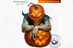 Pumpkin head clipart Set,halloween clipart, Jack O lantern Product Image 8