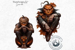Pumpkin head clipart Set,halloween clipart, Jack O lantern Product Image 9