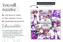 International womens day Clipart, Elf clipart, 8th march Product Image 3