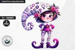 International womens day Clipart, Elf clipart, fantasy Product Image 1