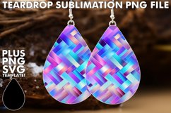 Holographic Glitz and Glam: Teardrop Earrings Product Image 1