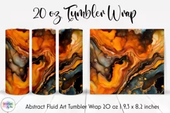 Marble Texture Tumbler Wrap | Alcohol Ink Tumbler Design Product Image 1