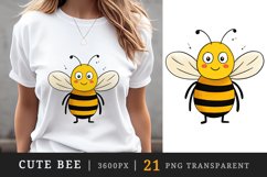21 watercolor cute adorable bee funny insect in charming and humorous style clipart set t-shirt sublimation printable designs bundle png