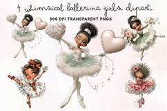 Whimsical Ballerina Girls Clipart PNG Product Image 1