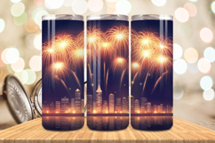 Festive Happy New Year Tumbler Wrap 2026: 20oz Skinny Tumble Product Image 1