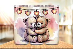 Valentine’s Day Teddy Bear Couple Tumbler Wrap PNG Big Bundl Product Image 5