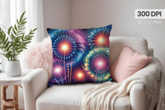 Happy New Year PNG Pillow, Festive New Year&#039;s Eve 2026 PNG Product Image 1