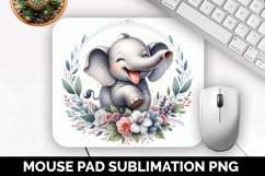 Elephant, Cute Animal Mouse Pad PNG, Animal Lover Gift Product Image 1