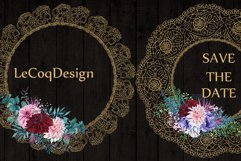 Gold Lace frames clipart Product Image 4