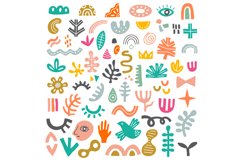 Modern abstract shapes. Flat contemporary design forms linea Product Image 1