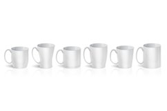 Realistic cups. 3D white mugs. Types set of blank ceramic te Product Image 1