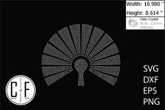 Hand Fan Rhinestone Template Product Image 1