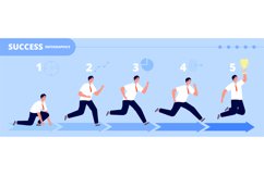 Businessman progress steps. Determination way, man step by s Product Image 1