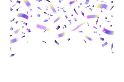 Falling confetti holographic. Tinsel with iridescent realist Product Image 1