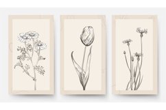 Vintage wedding card template. Floral banners, posters with Product Image 1
