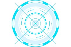 Futuristic frame. Cyberpunk HUD screen Product Image 1