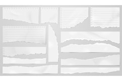Ripped pages. Shapes torn paper, elegant headline strip. Iso Product Image 1