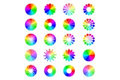 Rgb shapes. Round selective wheels colored circles spectrum Product Image 1