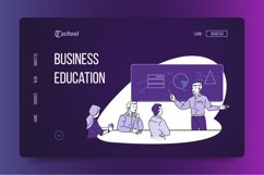Business education landing page. Online studying website int Product Image 1