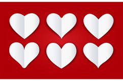 Cutout paper folded hearts Product Image 1