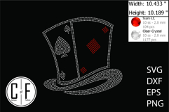 Poker Hat Rhinestone Template Product Image 1
