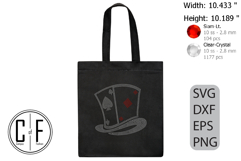 Poker Hat Rhinestone Template Product Image 3