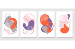 Abstract shapes contemporary cards. Creative art posters, pa Product Image 1