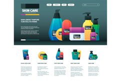 Cosmetics landing. Skin care healthy products for spa salon Product Image 1